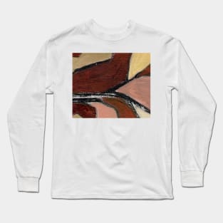 Rose Lemon Wine Red Abstract Art Long Sleeve T-Shirt